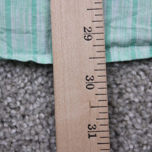 Tommy Bahama Shirt Mens Large Green Lino/Tencel Lyocell Short Sleeve Button Up - Picture 11 of 11